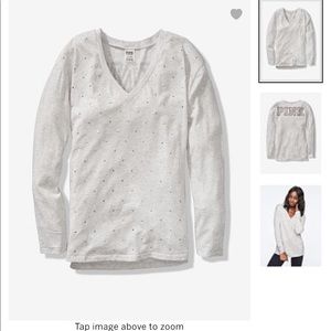 Victoria Secret Pink Long Sleeve Top.. Grey BN